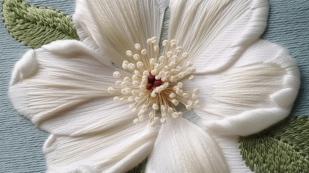 detal haftu w zbliżeniu